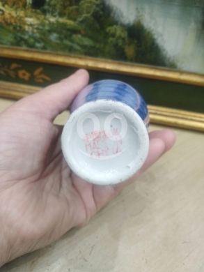 فاز بورسلان صيني أنتيك ختم أحمر مذهب | Antique Chinese Porcelain Vase Red Stamp Gilded — 2