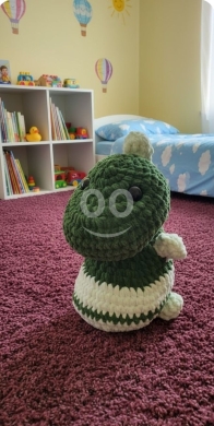 Vêtements, chaussures et accessoires dans Halate - ديناصور كروشيه محشو مصنوع يدوياً بمقاس 30&times;26 سم | Handmade Crochet Dinosaur Plush Toy 30x26cm
