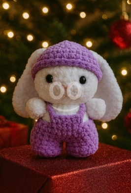 Vêtements, chaussures et accessoires dans Halate - أرنب كروشيه محشو مصنوع يدوياً بمقاس 30&times;23 سم | Handmade Crochet Bunny Plush Toy 30x23cm