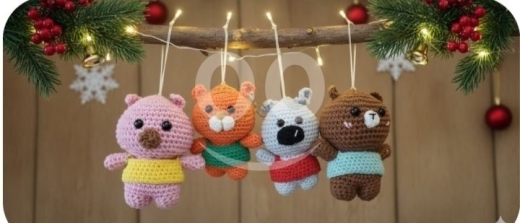 Clothes, Footwear & Accessories in Halate - ميداليات كروشيه يدوية الصنع بتصميمات حيوانات لطيفة | Handmade Crochet Animal Keychains