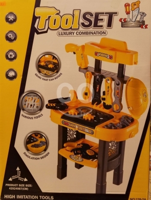 طقم أدوات هندسية فاخر للأطفال مع تروس متحركة لعمر 3+ | Kids Luxury Tool Set with Rotating… — 2