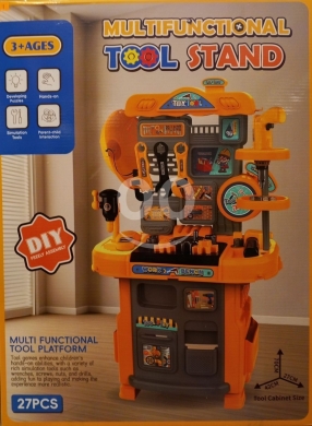 منصة أدوات هندسية متكاملة للأطفال مع مثقاب وبراغي لعمر 3+ | Kids Tool Stand Play Set with… — 2