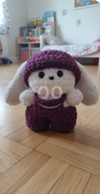 Clothes, Footwear & Accessories in Halate - أرنب كروشيه محشو مصنوع يدوياً بمقاس 30&times;23 سم | Handmade Crochet Bunny Plush Toy 30x23cm