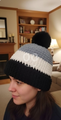 قبعة بيني كروشيه يدوية دافئة وأنيقة لشتاء مريح | Handmade Crochet Winter Beanie for Warmt… — 2