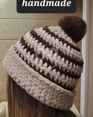 قبعة بيني كروشيه يدوية دافئة وأنيقة لشتاء مريح | Handmade Crochet Winter Beanie for Warmt… — 7