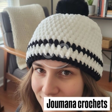 قبعة بيني كروشيه يدوية دافئة وأنيقة لشتاء مريح | Handmade Crochet Winter Beanie for Warmt… — 5