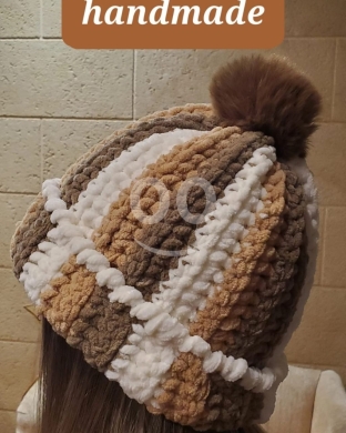 قبعة بيني كروشيه يدوية دافئة وأنيقة لشتاء مريح | Handmade Crochet Winter Beanie for Warmt… — 8