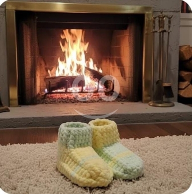 Vêtements, chaussures et accessoires dans Halate - جوارب كروشيه صوفية يدوية الصنع دافئة ومريحة | Handmade Crochet Cozy Wool Socks for Winter Warmth