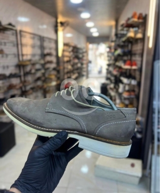 Clothes, Footwear & Accessories in Al Dahye - Original ECCO Men&rsquo;s Helsinki 2.0 Perforated Derby - Grey Nubuck - Size 45 - Premium Comfort