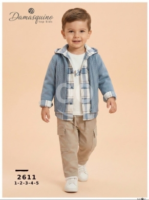 Produits pour bébés et enfants dans Tripoli - Premium 3-Piece Boys&#039; Casual Set - Light Blue & Beige - Sizes 1 to 5 Years - Modern Kids&#039; Fashion