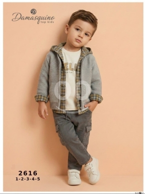 Baby & Kids Stuff in Tripoli - Premium 3-Piece Boys&#039; Casual Set - Grey & Mustard Yellow - Sizes 1 to 5 Years - Modern Kids&#039; Collect