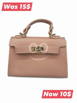 شنطة يد نسائية جلد تمساح وردي فاتح | Light Pink Croc Handbag — 6