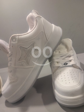سبادرين بناتي "زحف" عصري من الجلد الطبيعي | Trendy Girls' Genuine Leather Low-Top Sneakers — 4