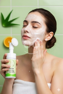Facial wash with aloe vera and vitamin C. — 4