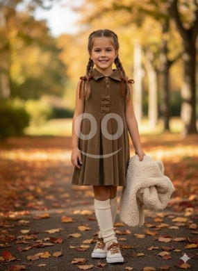 طقم شتوي أنيق للبنات - جاكيت كاروهات مع تنورة وكنزة | Elegant Girls Winter Plaid Jacket &… — 6