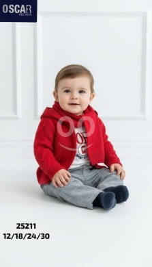 طقم ملابس ولادي أنيق من أوسكار كيدز - قطعتين محبوكة | Stylish Oscar Kids Boys’ 2-Piece Kn… — 3