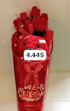 Other Goods in Bhamdoun - Red Teddy Bear & Artificial Rose Bouquet | Romantic "Just For You" Gift Set
