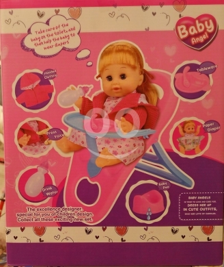دمية الأطفال مع كرسي طعام وملحقات متنوعة للأعمار من 3 سنوات فما فوق | Kids Doll with Chai… — 2