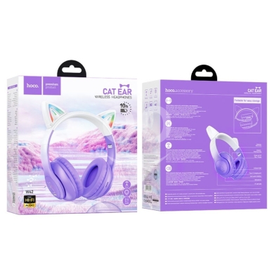 Mobile accessories dans Biakout - hoco. W102 Cat Ear Wireless Headphones | LED Glowing Kids Headphones with Built-in Mic