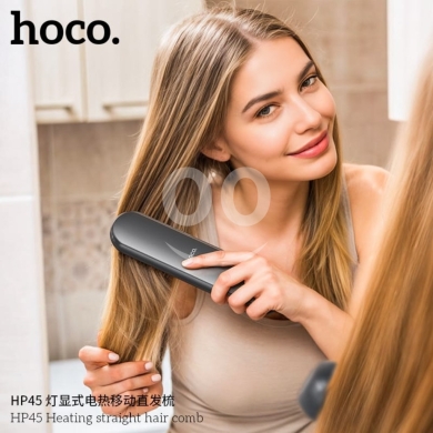 Other home appliances in Biakout - hoco. HP45 Heating Straight Hair Comb | Portable Hair Straightener Brush with LED Display
