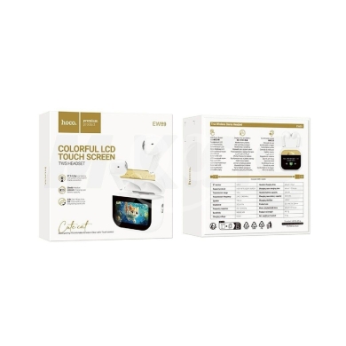 Mobile accessories dans Biakout - hoco. EW89 TWS Wireless Earbuds | Colorful LCD Touch Screen Charging Case
