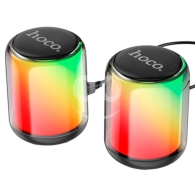 Computers Parts & Software Accessories in Biakout - hoco. BS56 Colorful Computer Speakers | 2-in-1 Bluetooth 5.2 & Wired Desktop Audio with RGB Lighting