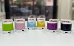 Portable Mini Wireless Bluetooth Speaker with Crackle Design, LED Lights, USB & TF Card Support