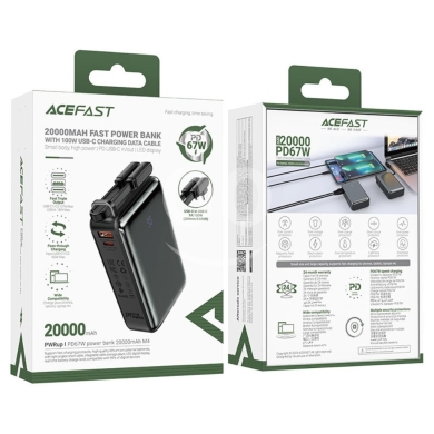 hoco. M4 20000mAh Power Bank | 67W PD Ultra-Fast Charging Portable Battery with Built-in… — 2