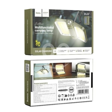 Other Mobile Phones & Accessories in Biakout - hoco. DL22 Solar Powered Camping Lamp | Folding LED Work Light with Magnetic Base & 5 Lighting Modes