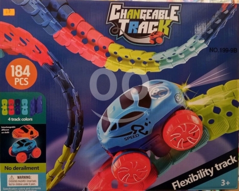 السلع الأخرى في راس المتن - مسار سباق مرن وقابل للتغيير 184 قطعة للأطفال عمر 3+ | Changeable Track 184 PCS Flexibility Age 3+