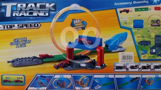 لعبة مسار سباق السيارات للأطفال للأعمار من 3 سنوات فما فوق | Track Racing Toy Set for Kid… — 2