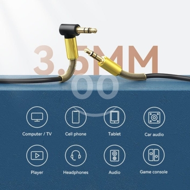 Mobile accessories dans Tripoli - BWOO AUX008 90° Angled 3.5mm Audio Cable - Hi-Fi Sound - 5$