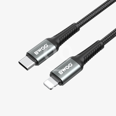 Mobile accessories in Tripoli - BWOO BO-X288C-L USB-C to Lightning Cable - 27W PD Fast Charging - 8$
