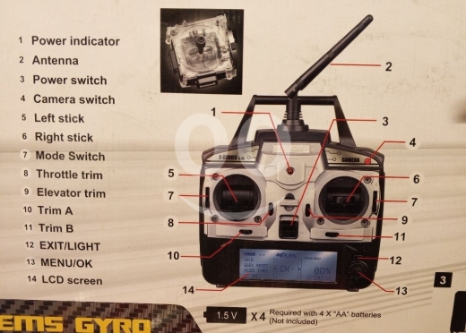 طائرة هليكوبتر F639 بجهاز تحكم عن بعد ونظام جيربو وسيرفو | F639 RC Helicopter with Gyro &… — 3