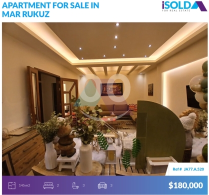 Apartments for sale in Mar Roukoz - 2 bedroom apartment 4sale in Dekwaneh-Mar roukoz-شقة للبيع في مار روكزJA77A520