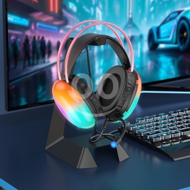 Computers Parts & Software Accessories in Biakout - Hoco W109 Plus 7.1 Channel Gaming Headset - RGB Light, 50mm Drivers, USB-A & HD Noise Reduction