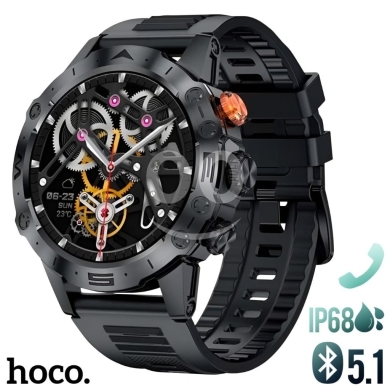 Other Mobile Phones & Accessories في بياقوت - Hoco Y20 Smart Sports Watch - 1.52-inch Full Touch Screen, IP68 Waterproof & Bluetooth 5.1 Call