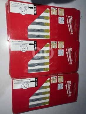 DIY Tools & Materials in Abdeh - Milwaukee T119B Jigsaw Blades for Wood & PVC - High-Carbon Steel 5-Piece Pack - 70mm Length