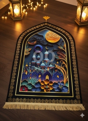 Other Goods in Beirut City - سجادة صلاة فاخرة بتصاميم إسلامية عصرية - سجادة صلاة مبطنة ومريحة للعبادة في رمضان وهدية مثالية للعيد