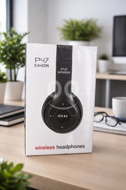 Audio & Stereo in Arab el-Jal - سماعة رأس لاسلكية P47 بلوتوث 5.0 بتصميم مريح وخفيف الوزن | P47 Wireless Bluetooth Headphones 5.0 + E