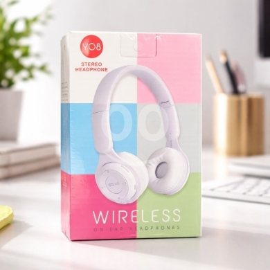 Audio & Stereo in Arab el-Jal - سماعة رأس لاسلكية Y08 بلوتوث بتصميم مريح وصوت نقي | Y08 Wireless Bluetooth Headphones