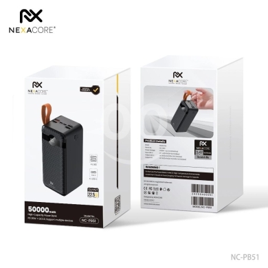 Mobile accessories dans Arabe el-Jal - بنك طاقة نيكسا كور 50000 مللي أمبير بقوة 22.5 واط شحن سريع موديل NC-PB51 | NEXACORE 50000mAh Power B