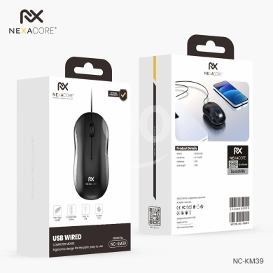 Computers Parts & Software Accessories in Arab el-Jal - ماوس كمبيوتر سلكي نيكسا كور NC-KM39 بتصميم مريح ومتانة عالية | NEXACORE Wired USB Computer Mouse NC-