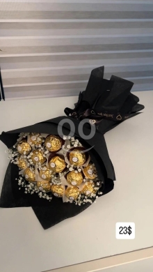 Other Goods in Taalabaya - بوكيه شوكولاتة فيريرو روشيه فاخر مع زهور الجبسوفيليا | Luxury Ferrero Rocher Chocolate Bouquet