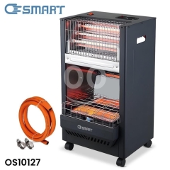 Smart OS10127 Hybrid Gas and Electric Radiant Room Heater with Integrated Quartz Heating Tubes