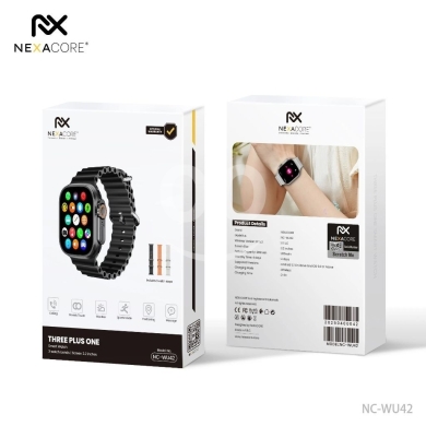Mobile accessories in Arab el-Jal - طقم ساعة ذكية 3 في 1 مع 3 أحزمة متنوعة وشاشة كبيرة مقاس 2.2 بوصة | Three Plus One Smart Watch Set 3