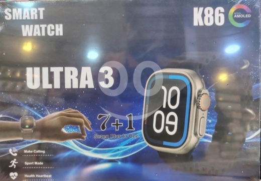 Smart Watches in Arab el-Jal - طقم ساعة ذكية K86 Ultra 3 الإصدار المتكامل مع 7 أحزمة متنوعة وشاشة لمس فائقة الوضوح | K86 Ultra 3 Sm