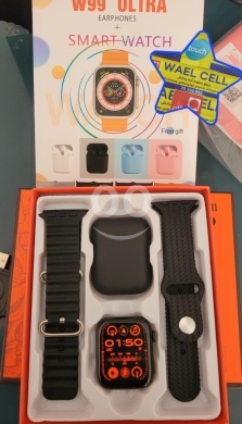 Smart Watches in Hrar - ساعة T24 برو ماكس الذكية مع 7 أحزمة متنوعة ومكالمات بلوتوث | T24 Promax Smart Watch 7-in-1 Strap Set