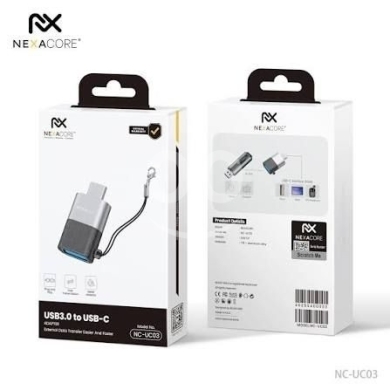 Mobile accessories dans Arabe el-Jal - محول نيكسا كور من USB إلى USB-C موديل NC-UC03 إصدار USB 3.0 بتصميم ألومنيوم متين | NEXACORE USB to U