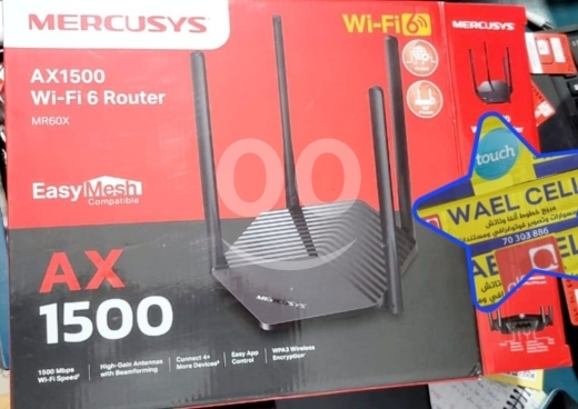 Other electronics in Hrar - راوتر ميركوسيس MR60X واي فاي 6 جيجابت AX1500 سرعة فائقة | Mercusys MR60X AX1500 WiFi 6 Gigabit Route